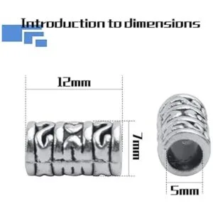 60pcs tibetano de plata antigua espaciadores europeos