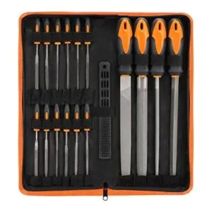 Juego de 17 herramientas de archivo con estuche de