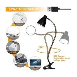 BOHON Lámpara de escritorio 3 modos de color 10 luces de_5