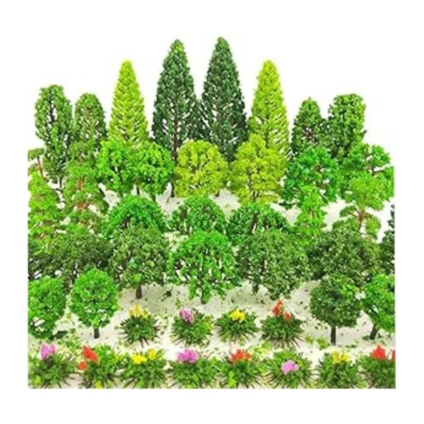 Tazimi 60 piezas de árboles modelo de 1.36 a 6 pulgadas_1
