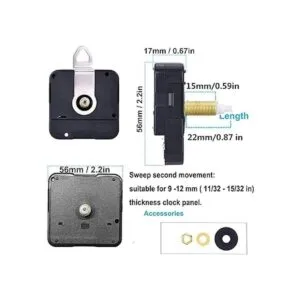 Paquete de 2 mecanismos de movimiento de reloj de pared
