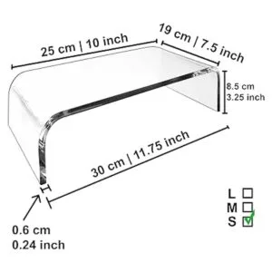 Soporte acrílico AMT para monitores soporte claro para_4