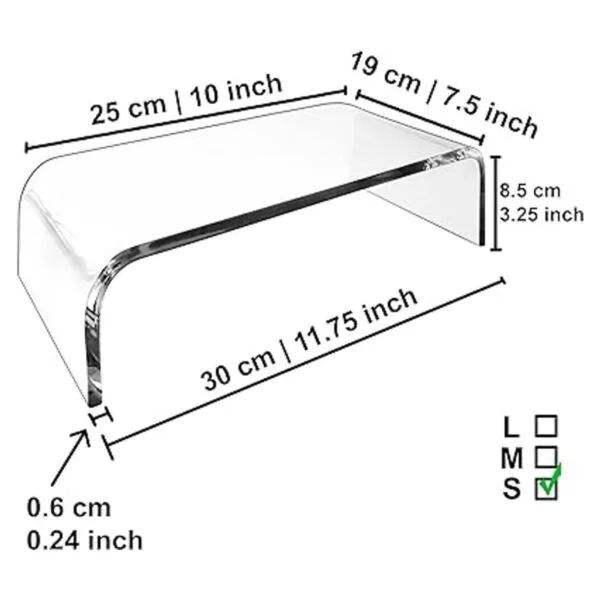 Soporte acrílico AMT para monitores soporte claro para_4