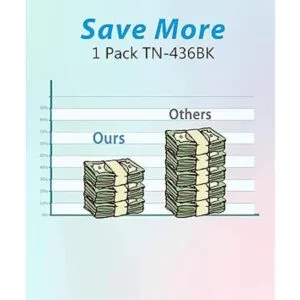 Paquete de 1 cartucho de tóner TN436BK TN436 TN436BK TN436