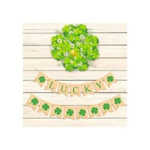 SWYOUN Guirnalda de banderines de arpillera para fiesta