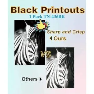 Paquete de 1 cartucho de tóner TN436BK TN436 TN436BK TN436