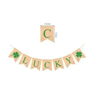 SWYOUN Guirnalda de banderines de arpillera para fiesta