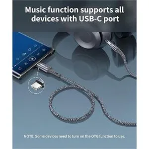 Cable auxiliar de audio USB C a 0.138 in JSAUX USB tipo C_2