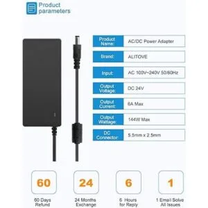 ALITOVE Adaptador de fuente de alimentación de 24 V 6 A_5