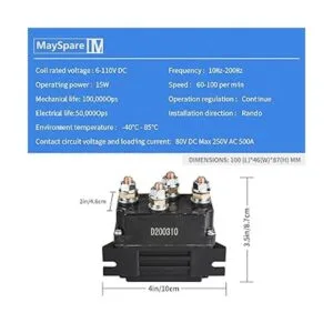 MaySpare MaySpare Relé solenoide de cabrestante de 12 V_2