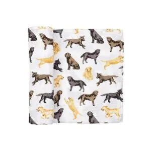 Mud Pie Labrador Retriever Manta de muselina para_3