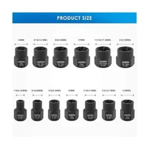 Luckyway Juego de 13 piezas de removedor de pernos y