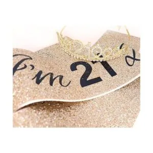 Juego de tiara con marco y diamantes de imitación para 21_5