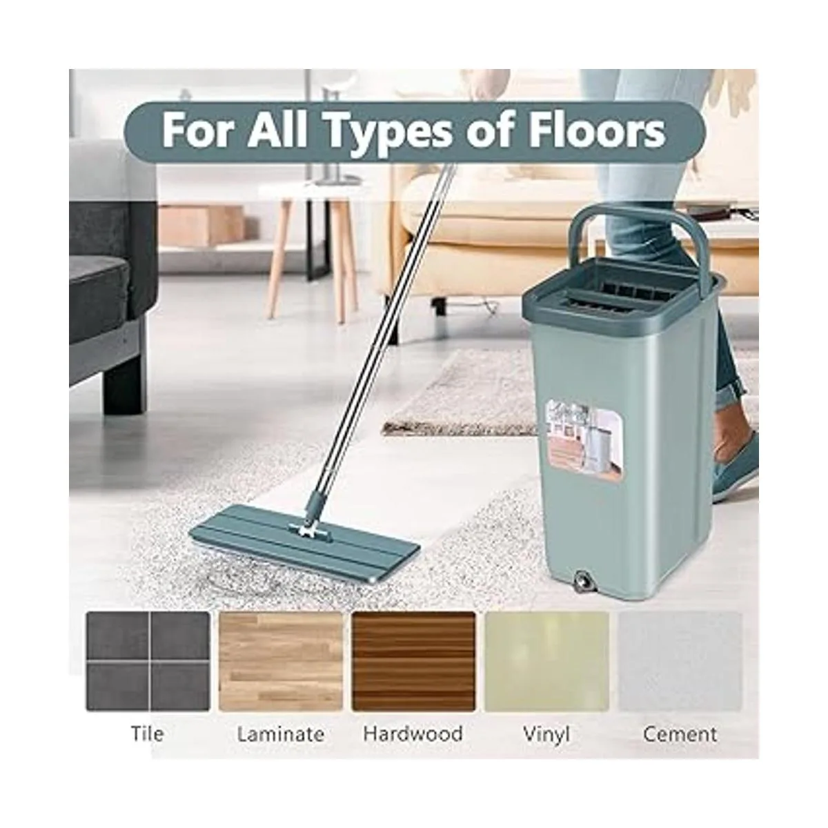 Aifacay Juego de trapeador y cubeta sistema de trapeador_6