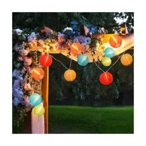 Goothy 8.5Ft Multicolor Lantern String Lights Outdoor Plug