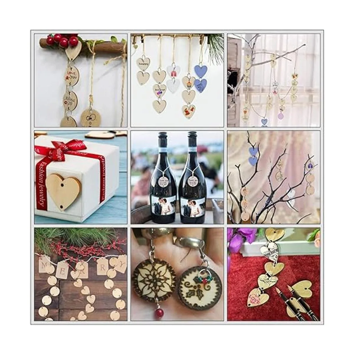 Tabla de cumpleaños familiar con calendario de madera para