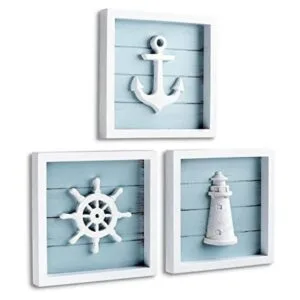 TideAndTales Juego de 3 decoraciones náuticas de pared 7_1