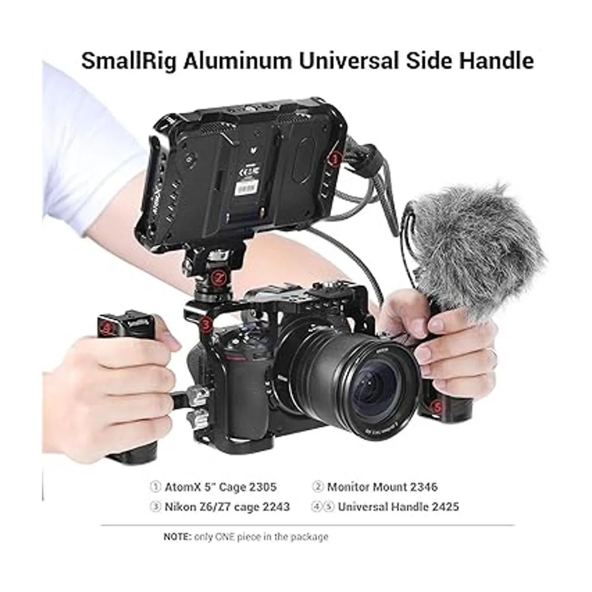 SMALLRIG Agarre lateral universal de aluminio para cámara_2