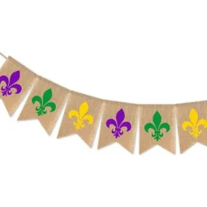 SWYOUN Arpillera Mardi Gras Banner Nueva Orleans Fiesta_3