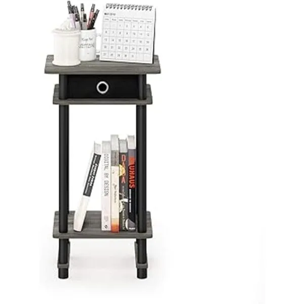 Furinno TurnNTube Mesa auxiliar alta roble francés_5