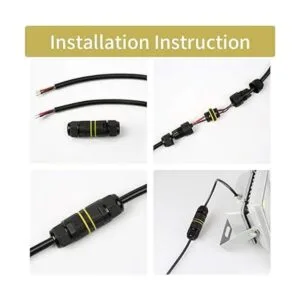 Conector de cable eléctrico IP68 impermeable de 2 vías_5