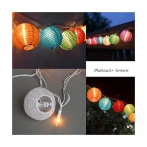 Goothy 8.5Ft Multicolor Lantern String Lights Outdoor Plug