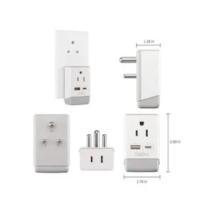 Adaptador de enchufe de alimentación India Maldivas Travel_4