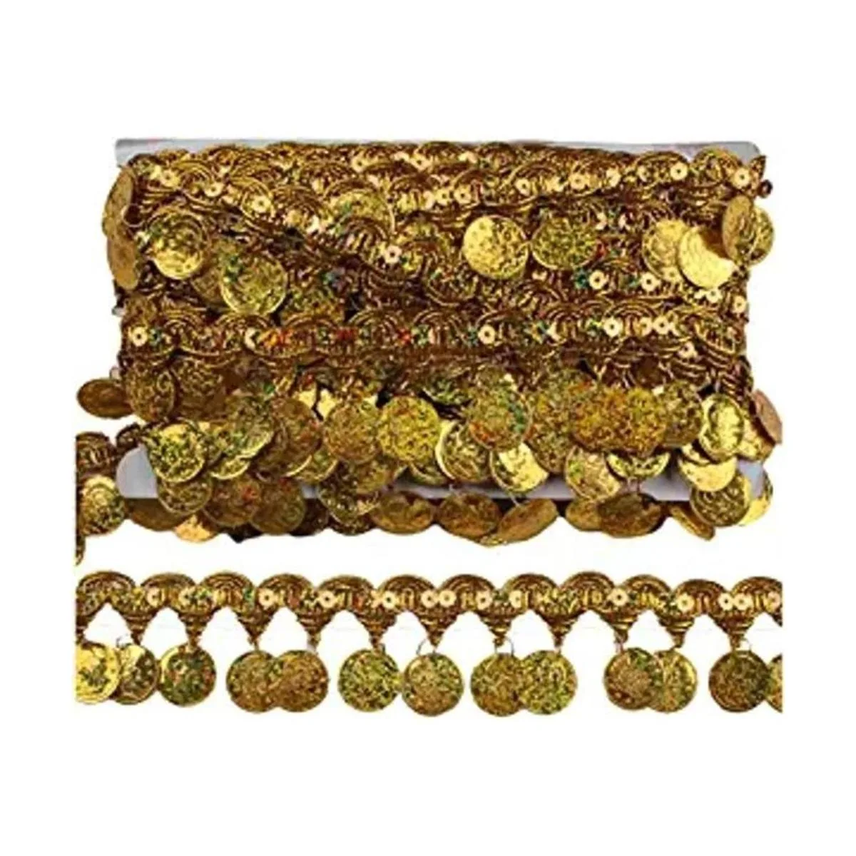 MIPPER 10 yardas con forma de moneda ribete de borla de_1