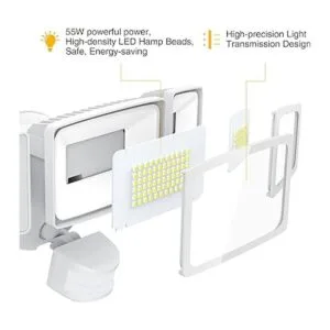 Onforu Luz de inundación LED de 55 W con sensor de_3