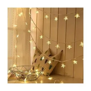 Merdeco Cadena de luces de estrella de 16 pies 5 pies_2