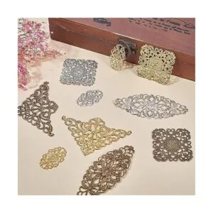 PH PandaHall 60 piezas de filigrana Envoltura colgante