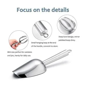 Juego de 2 cucharadas de acero inoxidable Efar de 3 onzas