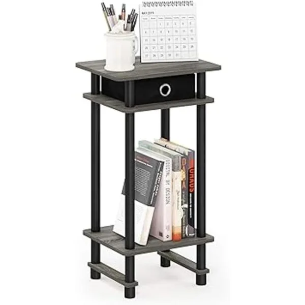 Furinno TurnNTube Mesa auxiliar alta roble francés_4