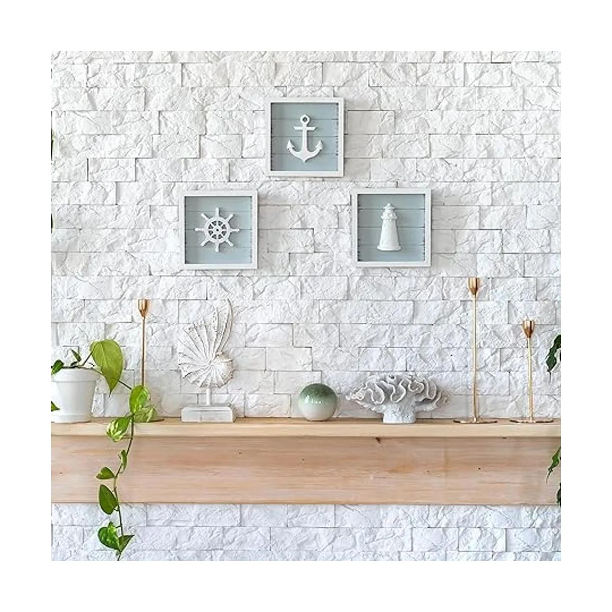 TideAndTales Juego de 3 decoraciones náuticas de pared 7_4