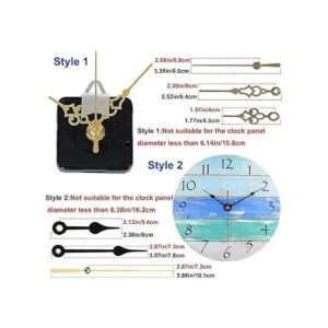 Paquete de 2 mecanismos de movimiento de reloj de pared