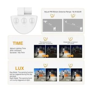 Onforu Luz de inundación LED de 55 W con sensor de_6
