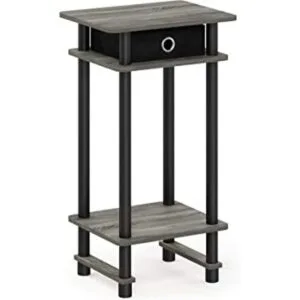 Furinno TurnNTube Mesa auxiliar alta roble francés_1