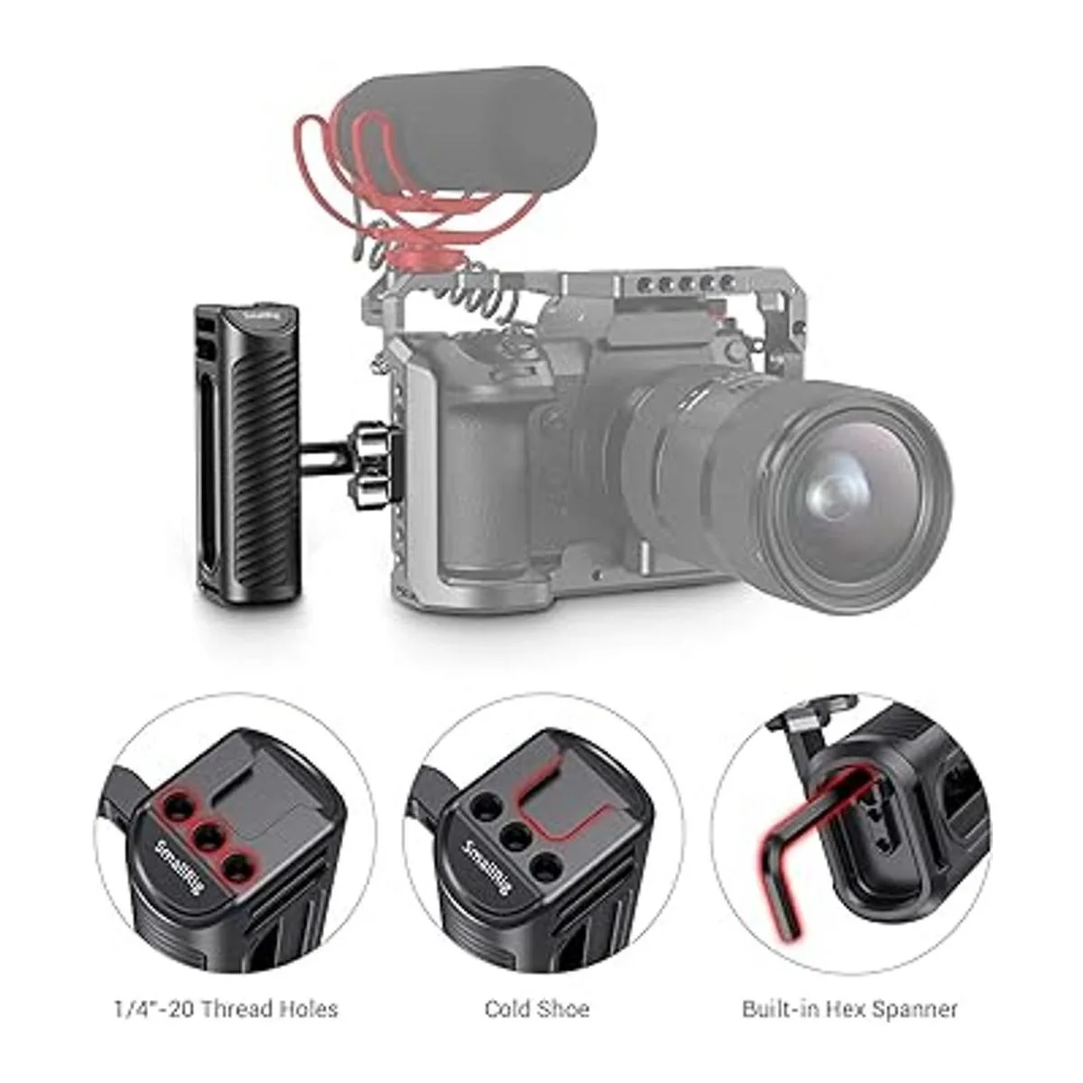 SMALLRIG Agarre lateral universal de aluminio para cámara_5