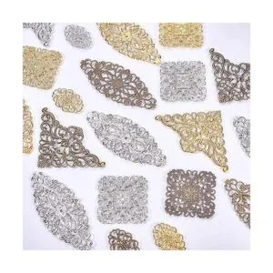 PH PandaHall 60 piezas de filigrana Envoltura colgante