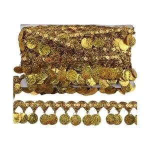 MIPPER 10 yardas con forma de moneda ribete de borla de_2