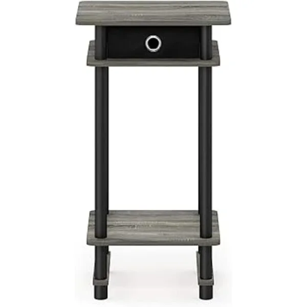 Furinno TurnNTube Mesa auxiliar alta roble francés_3