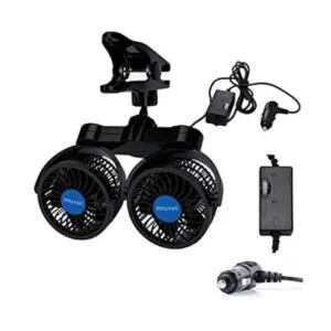 QIFUN Ventilador de clip ajustable de doble cabeza de 12_1