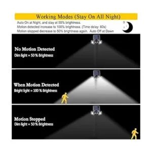 EMANER Luces solares para exteriores con detector de_6