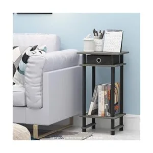 Furinno TurnNTube Mesa auxiliar alta roble francés_6