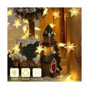 Merdeco Cadena de luces de estrella de 16 pies 5 pies_3