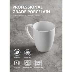Sweese 611.001 Tazas de porcelana 12 onzas para café_3