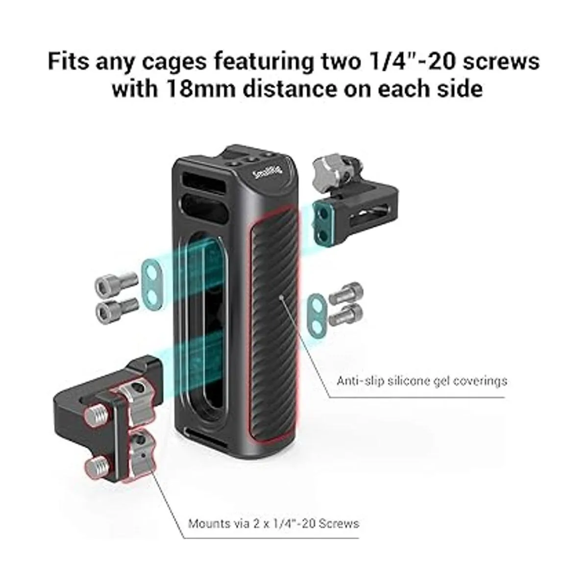 SMALLRIG Agarre lateral universal de aluminio para cámara_6