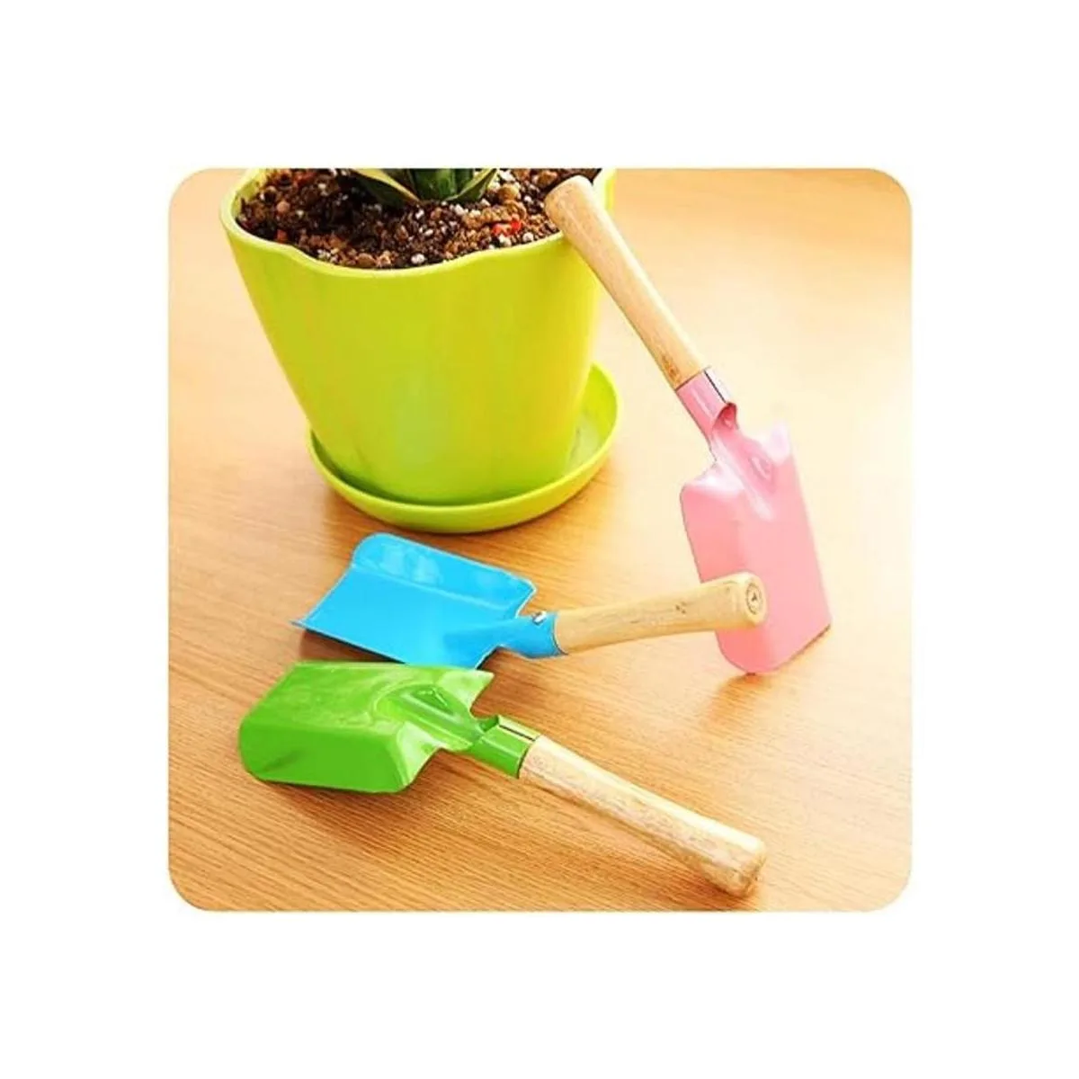 Tomaibaby 2 palas de jardinería pequeñas de metal color