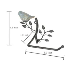 OwlGift Soporte de papel higiénico de metal montado en la_5