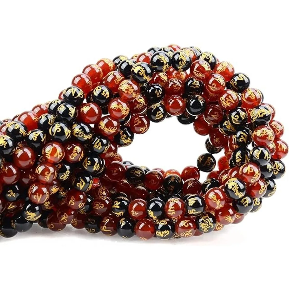 Cuentas de cristal natural con piedras preciosas redondas_2